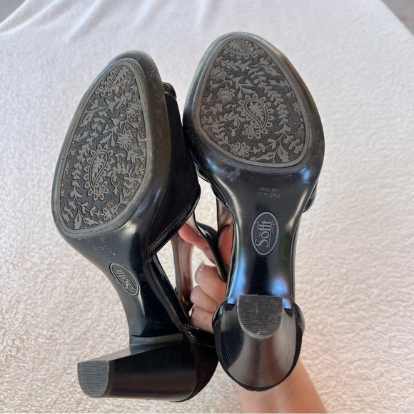 SOFFT RASQUÉRA SEXY BLACK LEATHER ANKLE STRAP SANDALS SIZE 8 - Picture 8 of 9